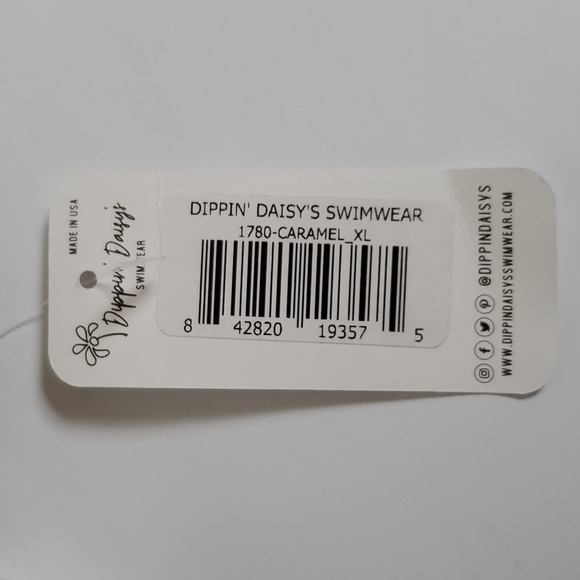 Dippin' Daisy's Brown Cheeky V-Neck One-Piece Swimwear NWT - Picture 6 of 12